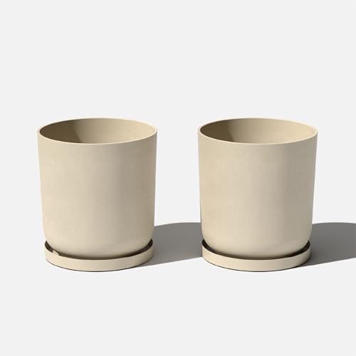 Veradek Mason Series Lima Planter & Drip Tray - Large Round Outdoor Planter - Image 7