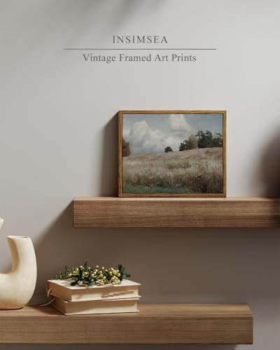 InSimSea Framed Canvas Wall Art Vintage Decor, The Vast Grassland Framed Wall Art Room Eclectic Decor, Canvas Wall Art for Living Room, Bedroom Home Bathroom, 8"x10" - Image 4