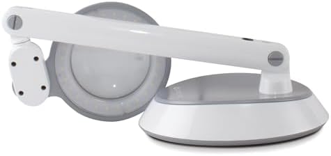 OttLite Space-Saving LED Magnifier Desk Lamp, Optical Grade, White - Image 4