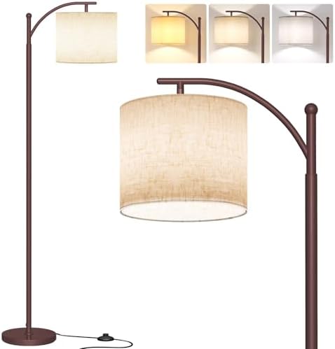 SUNMORY Arc Floor Lamp, Modern Floor Lamp with 9W 3 Color Temperatures Bulb by SUNMORY