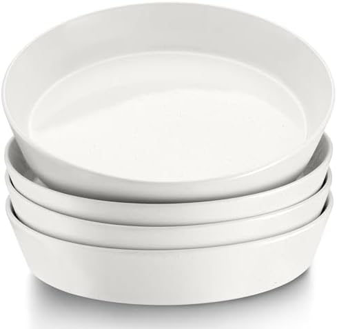 LIANYU 34oz Pasta Bowls, Ceramic Dinner Plate Bowls Set of 4 by LIANYU