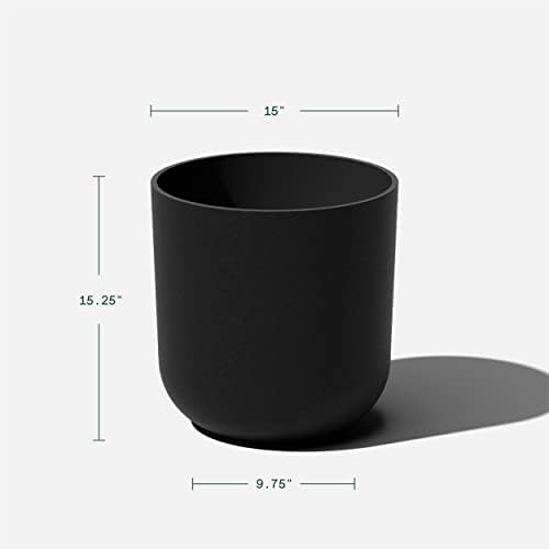 Veradek Round Black Plastic Planter Pots for Indoor/Outdoor Garden Use, with Drainage Holes, Suitable for Small to Large Succulent Plants, Flowers, Modern Interior Plants - Image 3