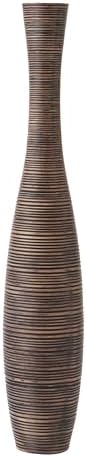 Leewadee Decorative Tall Floor Vase for Living Room Decor, 26 inches, Brown, Resin - Image 3