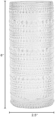 Fortessa Jupiter Beaded Hobnail Glass, 11 Ounce Collins/High Ball (Set of 6), Clear - Image 2