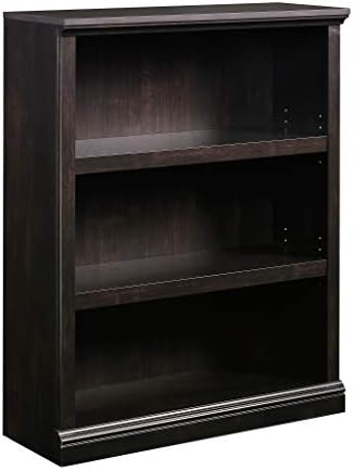 Sauder 3 Tier Book Shelf Wooden Bookcase Multipurpose Bookshelf for Home Office, Living Room, in Estate Black by SAUDER%C2%AE