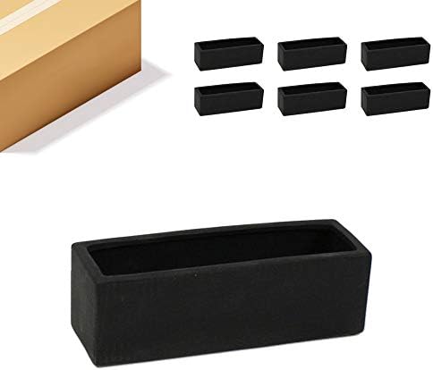 WGVI Long Rectangle Ceramic Planter Vase in Black 12" x 4" x 4"H, Block Rectangular Terrarium Box Pot, Flower Arrangement, Table top Centerpiece, Home Decor Organization Storage Container, 6 Pcs. by WGVInternational-OpusGlassware
