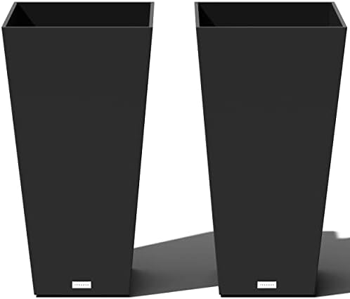 Veradek Pure Series Taper Planter - Tall Tapered Outdoor Planter with Shelf by VeradekOutdoor