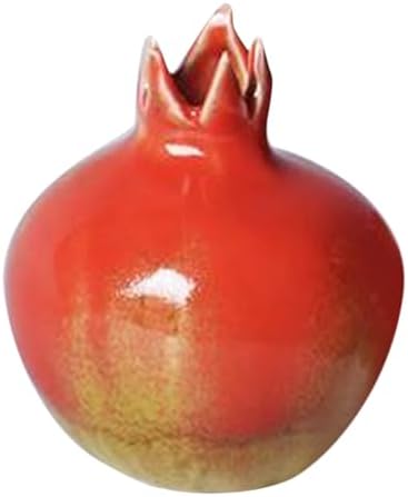 VOSAREA Vase Decor Filler Glazed Ceramic Pomegranates Bud Vase, Pomegranate Home Decor Creative Flower Vase Fake Pomegranate Fruit Table Centerpiece Art Craft Ornament Housewarming a by Vosarea