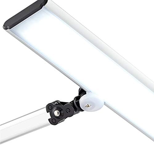 Flynn 25" High Desk Lamp USB Silver Adjustable LED Phone Cradle Black Task - Image 3