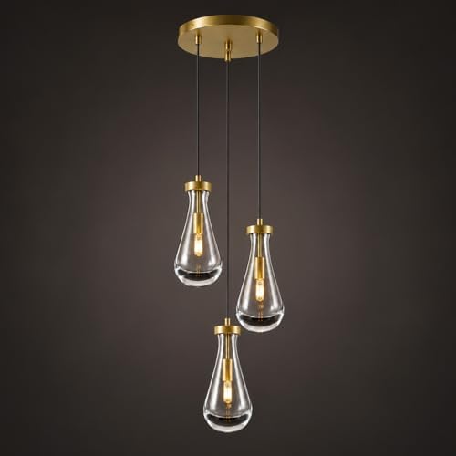 Raindrop Pendant Light Fixtures of 3 Lights,Tear Drop Pendants Light by FeaseyFeaturedProducts