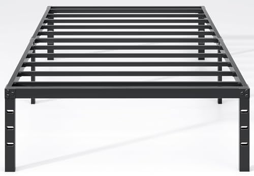 NEW JETO Metal Bed Frame,Twin Size Bed Frame with Storage Space,14 Inch by CreatingANewLife