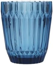 Fortessa Archie Glass Drinkware, Double Old Fashioned (Set of 6), 12.5 Ounce, Cornflower Blue by Unknown