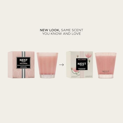 NEST New York Scented 3-Wick Candle, Himalayan Salt & Rosewater - 21.2 oz - Up to 100-Hour Burn Time - Reusable Glass Vessel - Image 2
