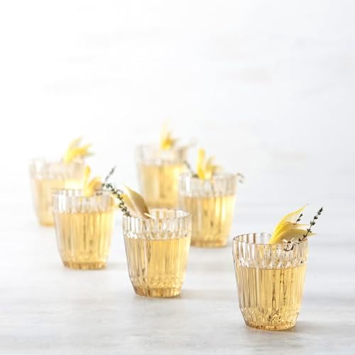 Fortessa Archie Glass Drinkware, Double Old Fashioned (Set of 6), 12.5 Ounce, Ginger Gold - Image 3