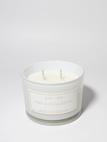 Sand + Fog Scented Candle - Pine & Eucalyptus – Additional Scents and Sizes – 100% Cotton Lead-Free Wick - Luxury Air Freshening Jar Candles - Perfect Home Decor – 12oz - Image 3