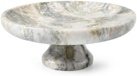Koville Natural African Marble Fruit Bowl, 11 Inch Decorative Pedestal Tray Bowl, Handmade Stone Centerpiece Bowl for Kitchen Counter, Coffee Table & Dining Table, Modern Home Decor - Image 7