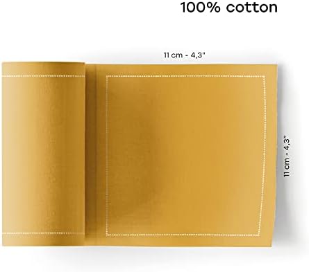 Cotton Cocktail Napkin - 4.5 x 4.5 in - 50 units per roll - Curry - Image 4