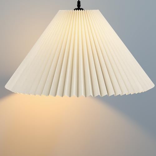 Large Pleated Lamp Shade for Arc/Arched Floor Lamps Replacement spider lampshade 5.9"Top X 21.5"Bottom X 13.8"High-Cream by Unknown