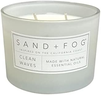 Sand + Fog Scented Candle - Clean Waves – Additional Scents and Sizes – 100% Cotton Lead-Free Wick - Luxury Air Freshening Jar Candles - Perfect Home Decor – 12oz - Image 2