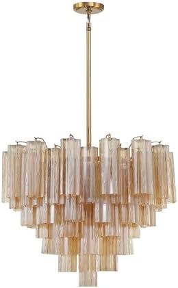 Crystorama Addis 12 Light Aged Brass Chandelier - Image 2