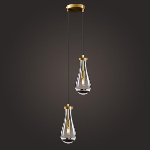 Raindrop Pendant Light Fixtures of 2 Lights,Tear Drop Pendants Light by FeaseyFeaturedProducts
