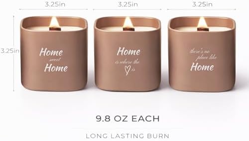 Luxury Candle Gift Set - 3 Large 9.8oz Scented Soy Candles with Wood Wicks - Home Collection: White Musk, Bamboo Forest & Peony Garden - Great Gifts for Any Occasions - 150+ HR Total Burn Time - Image 4