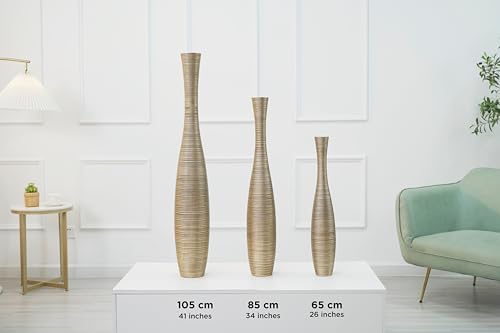 Leewadee Large Floor Vase 34 inches Polyresin for Pampas Grass, Dried Flowers - Image 5