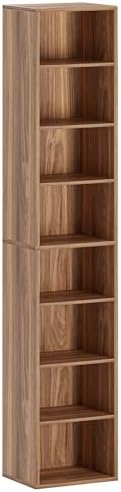 IRONCK Tall Narrow Bookshelf 8 Tiers, Compact Corner Bookcase, Floor Standing Display Storage Shelves 71 in Tall, Easy to Match for Living Room, Office, Study, Bedroom by IRONCK