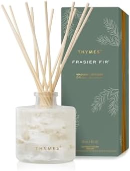 Thymes Frasier Fir Reed Diffuser Set, Tidings | Winter White, 4 fl oz by Unknown
