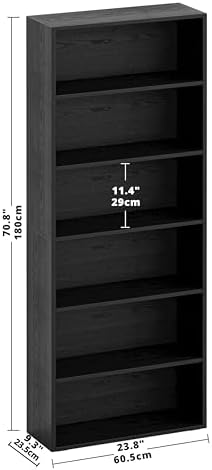 IRONCK Bookshelves and Bookcases Floor Standing 6 Tiers Display Storage Shelves 70 in Tall Bookcase Home Decor Furniture for Home Office, Living Room, Bed Room - Image 3