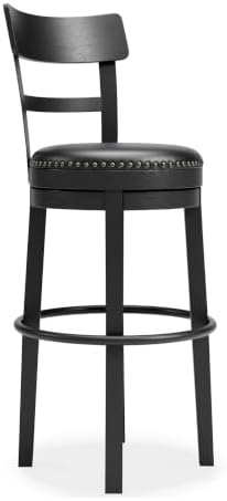 Signature Design by Ashley 30" Swivel Bar Height Bar Stool, Antiqued Black by Unknown
