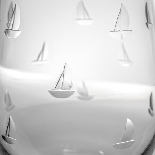 Rolf Glass Sailing Stemless Wine Tumbler 18 ounce | Stemless Wine Glasses Set of 2 | Lead-Free Crystal Glass | Diamond-Wheel Engraved | Proudly Made in the USA - Image 2
