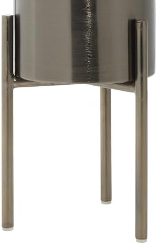 deco 79 Metal Planter, Set of 3 Planter 18", 14", 12" H, Black - Image 5