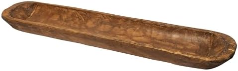 Decorative Wooden Dough Bowl Decor Approx 30 Inch, Hand Carved Spanish Oak by MainEventUSA