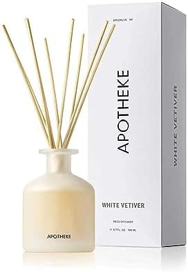 Apotheke Scented Reed Diffuser for Home, White Vetiver, 10 Reed Sticks by Unknown