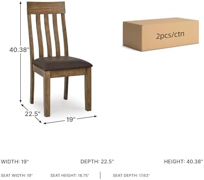 Signature Design by Ashley Vallister Dining Chairs Set of 2, Light Brown - Image 3