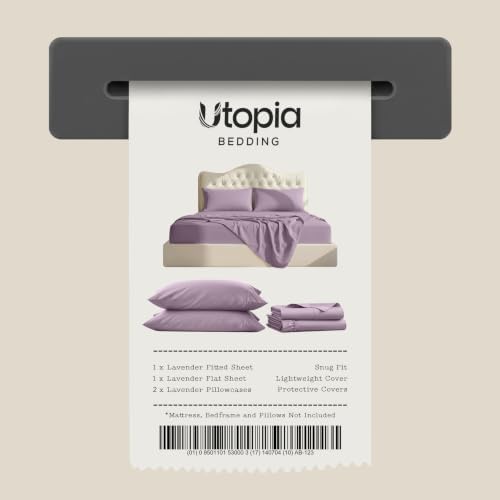 California King Sheets Set, 4 Pieces 16" Deep Pocket Bed Sheets, Lavender - Image 7