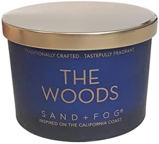 Sand + Fog Scented Candle - The Woods – Additional Scents and Sizes – 100% Cotton Lead-Free Wick - Luxury Air Freshening Jar Candles - Perfect Home Decor – 12oz by SandFogHome