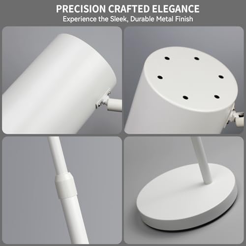Ldeco Stepless Dimmable Arc Floor Lamp for Living Room with Timer,Height Adjustable Modern Reading Standing Lamps for Living Room,Reading Room,Office,LED Bulb Included (White-DM) - Image 7