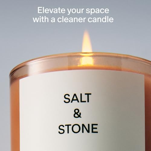 Salt & Stone Coconut & Soy Blend Scented Candle, Bergamot & Hinoki 8.5 oz - Image 2