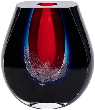KAMMAK Glass Vase,Colored Hand Blown Decorative Vase by KAMMAK