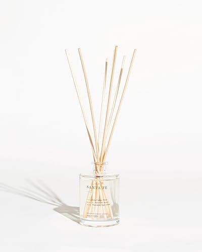 Brooklyn Candle Studio Reed Scent Diffuser - Santa Fe - Relaxing Oil Diffuser, Cactus, Wild Sage & Juniper Fragrance, 8 Rattan Diffuser Reeds, Clean Ingredients - 3.7oz - Image 3