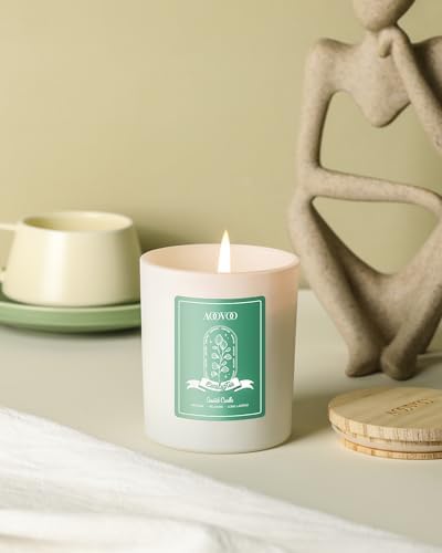 AOOVOO Eucalyptus Mint Scented Candles for Women - Aromatherapy Candle with Crystals Inside, 10oz Soy Candles for Home Scented, Birthday Gifts Mothers Day Candle for Women Mom - Image 7
