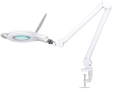Neatfi 1,000 Lumens | LED Magnifying Lamp with Clamp | Dimmable | 3X Magnification | 3000K–6500K Light | Includes Microfiber Cloth | Light for Reading, Sewing & Crafts (White-4, 8-Diopter) by Neatfi