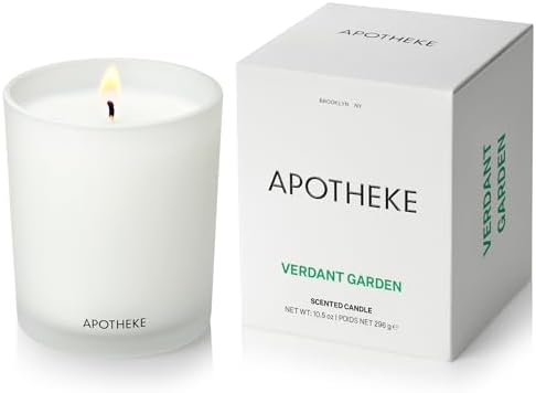 Apotheke Signature Scented Candles for Home, Verdant Garden - 10.5 Oz by Unknown