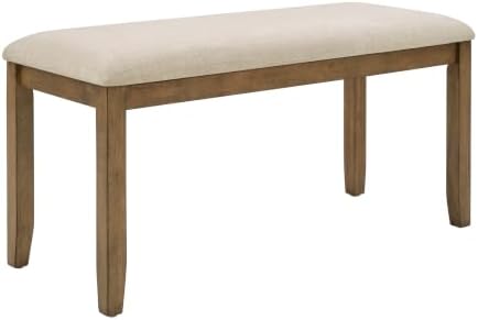 Merax 6-Piece Wood Kitchen Dining Table Set, 58.5" Rectangular Table with 4 Upholstered Chairs & 1 Bench, Rubberwood Legs Modern Elegant Farmhouse for Kitchen Room, Oak - Image 5