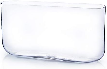 WGV Long Rectangle Block Vase Bulk, Width 3", Length 16", Height 8", Clear Round Corners Glass Floral Container Wedding Party Event Decor, 4 Pieces - Image 5