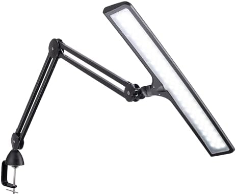 daylight Lumi Task Lamp - Professional 4000 Lux LED Desk Lamp, Adjustable, Color Accurate, Eye-Caring for Office, Home Office, Artist, and Reading - Black by DaylightCompany-USA