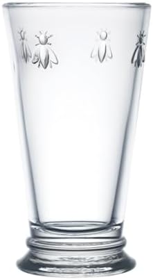 La Rochere, Set of 6, Tall Drinking Glasses (6.3" Tall - High Ball), 15.6 Oz Each, Napoleonic Bee Pattern by LaRoch%C3%A8re