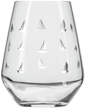 Rolf Glass Sailing Stemless Wine Tumbler 18 ounce | Stemless Wine Glasses Set of 4 | Lead-Free Crystal Glass | Etched Tumbler Glasses | Proudly Made in the USA - Image 2